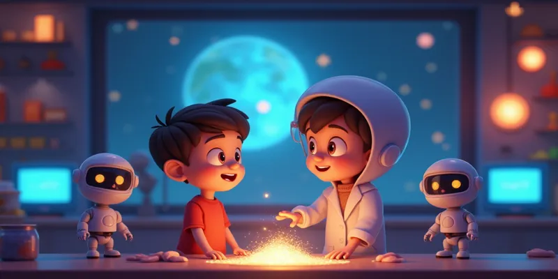 Minik ve Robot Arkadaşı Zıplaya ile Bilim Dolu Büyülü Masal
