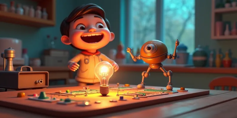 Minik ve Robot Arkadaşı Zıplaya ile Bilim Dolu Büyülü Masal