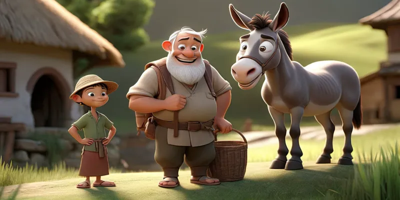 Zeki Eşek ve Köyün Yardımsever Kahramanı - Eğitici Masal Oku