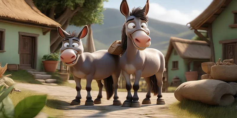 Zeki Eşek ve Köyün Yardımsever Kahramanı - Eğitici Masal Oku