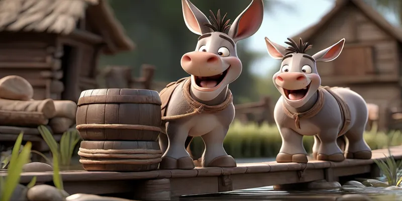 Zeki Eşek ve Köyün Yardımsever Kahramanı - Eğitici Masal Oku